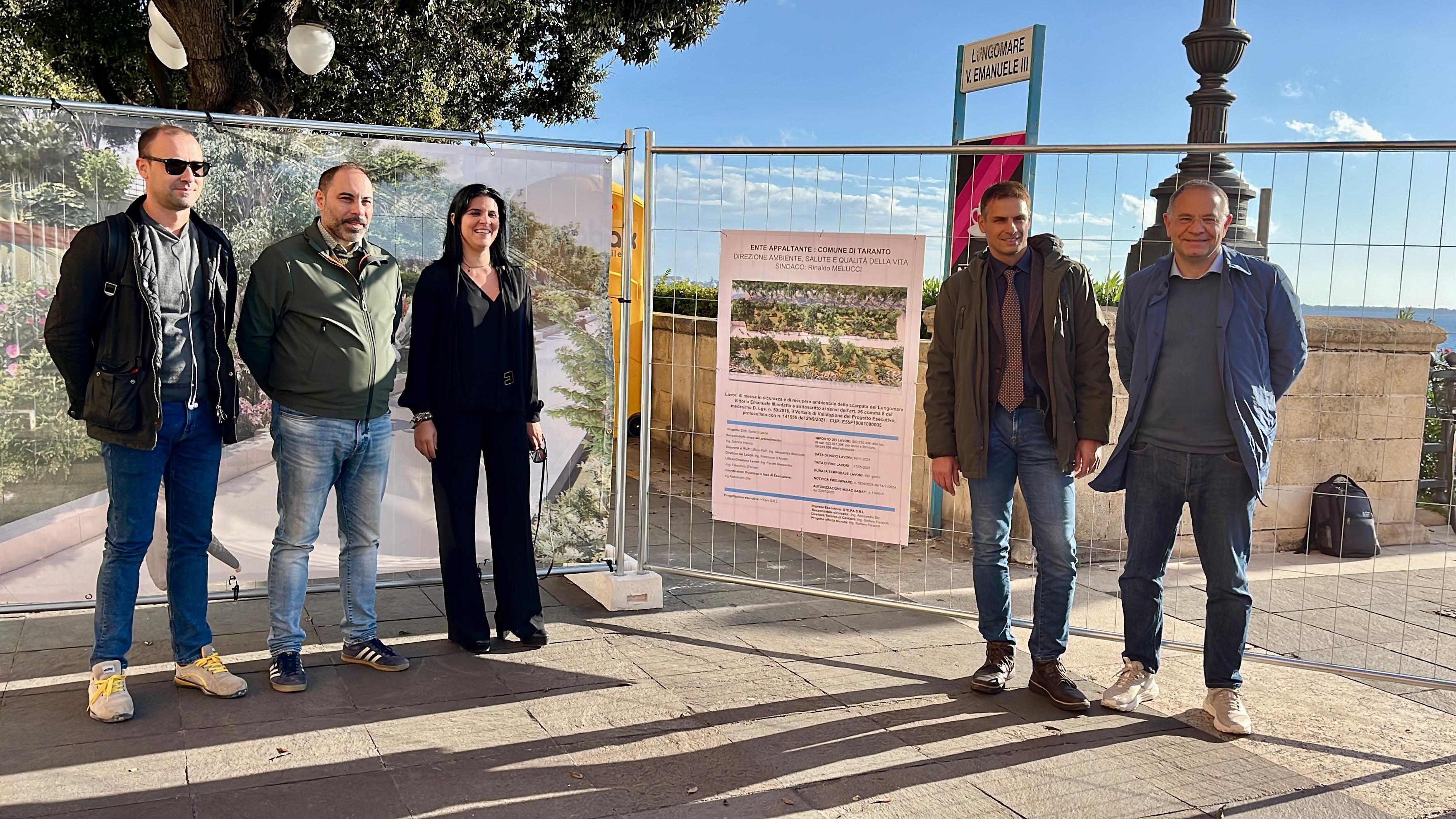 Al via la riqualificazione della scarpata del Lungomare