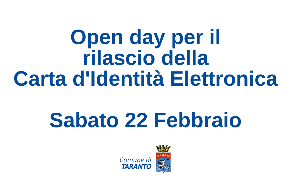 Open day per il rilascio della Carta d'Identità Elettronica